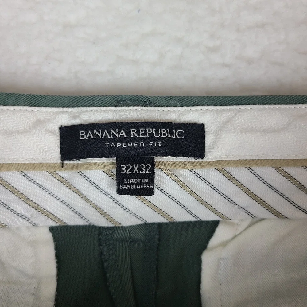 Banana Republic Pants Mens 32x32 Green Tapered Fit RMC Rapid Movement Chino